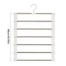 Load image into Gallery viewer, Multi-Layer Ladder Style Pants Hanger Household Space Saving Non Slip Foldable Closet Wardrobe Storage Organizer
