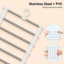 Load image into Gallery viewer, Multi-Layer Ladder Style Pants Hanger Household Space Saving Non Slip Foldable Closet Wardrobe Storage Organizer

