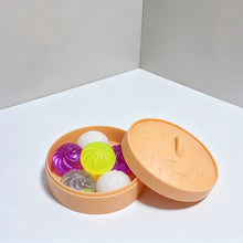 Load image into Gallery viewer, Sparkle Crystal Simulation Steamed Bun Squishy Toy Soft Fidget with Steamer Stress Relief Decompression Gift
