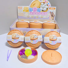 Load image into Gallery viewer, Sparkle Crystal Simulation Steamed Bun Squishy Toy Soft Fidget with Steamer Stress Relief Decompression Gift
