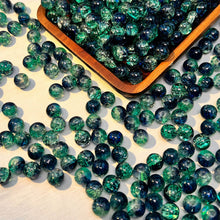 Load image into Gallery viewer, 30Pcs 10mm Sparkling Ice Cracked Glass Beads Burst Pattern Glazed Beads for Bracelet Necklace DIY Jewelry Accessories
