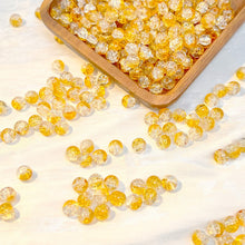 Load image into Gallery viewer, 30Pcs 10mm Sparkling Ice Cracked Glass Beads Burst Pattern Glazed Beads for Bracelet Necklace DIY Jewelry Accessories
