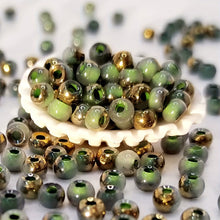 Load image into Gallery viewer, 4mm Half Gold Half Jade Glass Weaving Round Beads DIY Jewelry Handmade Beading Accessories for Bracelets Earrings Necklaces
