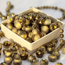 Load image into Gallery viewer, 4mm Half Gold Half Jade Glass Weaving Round Beads DIY Jewelry Handmade Beading Accessories for Bracelets Earrings Necklaces
