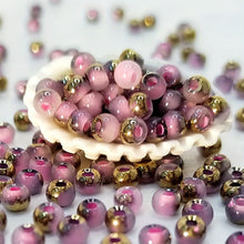 Load image into Gallery viewer, 4mm Half Gold Half Jade Glass Weaving Round Beads DIY Jewelry Handmade Beading Accessories for Bracelets Earrings Necklaces
