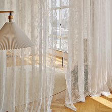 Load image into Gallery viewer, ins Lace Sheer Curtain for Living Room Bedroom Balcony Rod Pocket / Ring Top / Hook Light Luxury White Gauze Window Veil Decorative Drape
