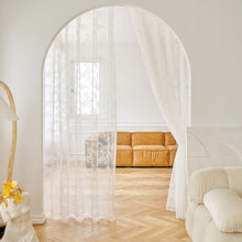 Load image into Gallery viewer, ins Lace Sheer Curtain for Living Room Bedroom Balcony Rod Pocket / Ring Top / Hook Light Luxury White Gauze Window Veil Decorative Drape
