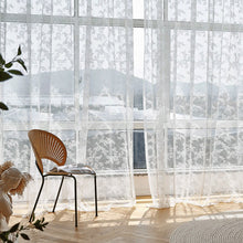 Load image into Gallery viewer, ins Lace Sheer Curtain for Living Room Bedroom Balcony Rod Pocket / Ring Top / Hook Light Luxury White Gauze Window Veil Decorative Drape

