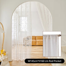 Load image into Gallery viewer, ins Lace Sheer Curtain for Living Room Bedroom Balcony Rod Pocket / Ring Top / Hook Light Luxury White Gauze Window Veil Decorative Drape
