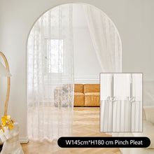 Load image into Gallery viewer, ins Lace Sheer Curtain for Living Room Bedroom Balcony Rod Pocket / Ring Top / Hook Light Luxury White Gauze Window Veil Decorative Drape
