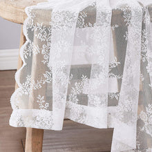 Load image into Gallery viewer, ins Lace Sheer Curtain for Living Room Bedroom Balcony Rod Pocket / Ring Top / Hook Light Luxury White Gauze Window Veil Decorative Drape
