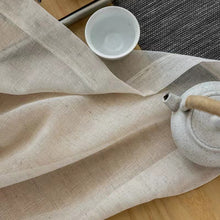 Load image into Gallery viewer, Faux Linen Sheer Curtain Light Filtering Privacy Voile for Living Room Zen Chinese Villa Window Rod Pocket &amp; Tab Top Hanging Breathable Textured Drape

