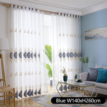 Load image into Gallery viewer, Luxury 3D Flocking Embroidery Sheer Curtains Living Room Bedroom Grommet Top Window Sheer Panel with Raised Velvet Floral Pattern Home Decor
