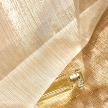 Load image into Gallery viewer, Gilded Sheer Curtain with Metallic Shine Semi-Transparent Grommet Top Window Drapes for Living Room Bedroom Balcony Bay Window Light Luxury Home Decor
