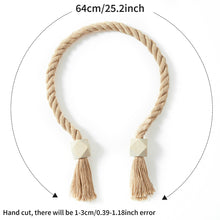 Load image into Gallery viewer, Rustic Wood Magnetic Curtain Tiebacks Strong Magnet Holder for Farmhouse Living Room Bedroom Window Decor Accessories
