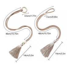 Load image into Gallery viewer, Light Luxury Curtain Tiebacks Hand Woven Tassel Rope Adjustable Holder for Living Room Bedroom Balcony Home Decor Window Accessory
