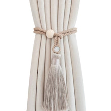 Load image into Gallery viewer, Light Luxury Curtain Tiebacks Hand Woven Tassel Rope Adjustable Holder for Living Room Bedroom Balcony Home Decor Window Accessory
