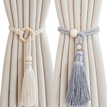 Load image into Gallery viewer, Light Luxury Curtain Tiebacks Hand Woven Tassel Rope Adjustable Holder for Living Room Bedroom Balcony Home Decor Window Accessory
