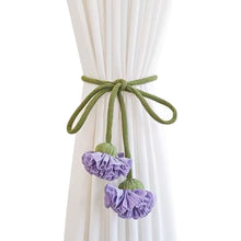 Load image into Gallery viewer, Minimalism Flower Curtain Tiebacks Adjustable Window Drapes Holdbacks for Living Room Bedroom Decorative Sheer Curtain Bands
