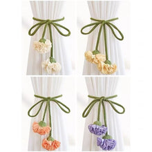 Load image into Gallery viewer, Minimalism Flower Curtain Tiebacks Adjustable Window Drapes Holdbacks for Living Room Bedroom Decorative Sheer Curtain Bands
