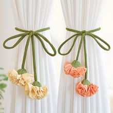 Load image into Gallery viewer, Minimalism Flower Curtain Tiebacks Adjustable Window Drapes Holdbacks for Living Room Bedroom Decorative Sheer Curtain Bands
