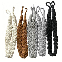 Load image into Gallery viewer, Nordic Style Cotton Linen Curtain Tiebacks Rope Strap for Curtain Storage Adjustable Wrap Tie for Bedroom Living Room Balcony Soft Home Decor Accessory
