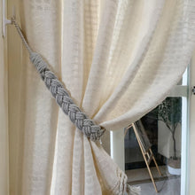 Load image into Gallery viewer, Nordic Style Cotton Linen Curtain Tiebacks Rope Strap for Curtain Storage Adjustable Wrap Tie for Bedroom Living Room Balcony Soft Home Decor Accessory
