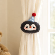 Load image into Gallery viewer, Cute Penguin &amp; Fish Curtain Tieback Soft Fabric Curtain Holder for Bedroom Living Room Sheer Curtains Kawaii Home Decorative Accessory
