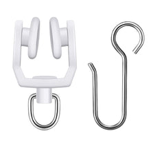 Load image into Gallery viewer, 10/30/50 Sets Bendable Curved Curtain Track Roller Set Silent Steel Rail Glider Kit Metal Hooks for Shower Curtain L-Shape U-Shape Window

