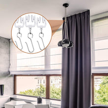Load image into Gallery viewer, 10/30/50 Sets Bendable Curved Curtain Track Roller Set Silent Steel Rail Glider Kit Metal Hooks for Shower Curtain L-Shape U-Shape Window
