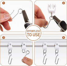 Load image into Gallery viewer, 10/30/50 Sets Bendable Curved Curtain Track Roller Set Silent Steel Rail Glider Kit Metal Hooks for Shower Curtain L-Shape U-Shape Window
