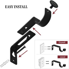 Load image into Gallery viewer, Adjustable Ceiling Mount Curtain Rod Bracket with Screws Simple Design Rod Holder for Living Room Bedroom Floor-to-Ceiling Window Home Hardware Support

