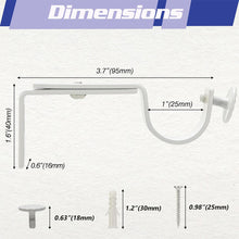 Load image into Gallery viewer, Adjustable Ceiling Mount Curtain Rod Bracket with Screws Simple Design Rod Holder for Living Room Bedroom Floor-to-Ceiling Window Home Hardware Support
