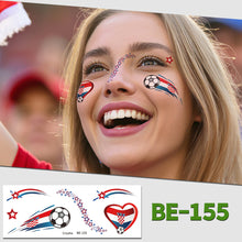 Load image into Gallery viewer, 5sheets Football Temporary Tattoos for Football Face Tattoo Stickers Disposable Soccer Sports Fans Waterproof Face Tattoo Party Favors
