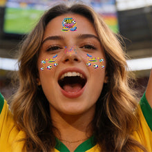 Load image into Gallery viewer, 12sheets Waterproof Football Temporary Tattoos for Football Facial Stickers Disposable Soccer Sports Fans Face Tattoo Party Sticker
