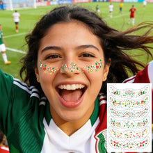 Load image into Gallery viewer, 6 sheets Football Match Cheer Up Face Tattoo Sticker Freckle Powder Blusher Tattoo Fan Match Makeup Party Stickers
