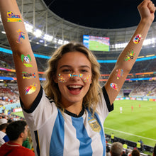 Load image into Gallery viewer, 12 Sheets Soccer Face Stickers Children's Football Tattoo Stickers Carnival Football Fan Temporary Face Cheer Up Stickers
