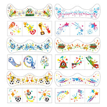 Load image into Gallery viewer, 12 Sheets Soccer Face Stickers Children's Football Tattoo Stickers Carnival Football Fan Temporary Face Cheer Up Stickers
