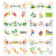 Load image into Gallery viewer, 12 Sheets Soccer Face Stickers Children's Football Tattoo Stickers Carnival Football Fan Temporary Face Cheer Up Stickers
