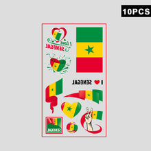 Load image into Gallery viewer, 10 Sheets National Flag Temporary Face Stickers for Football Soccer Sports Games Fan Parties Gatherings Face Tattoo Stickers
