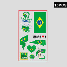 Load image into Gallery viewer, 10 Sheets National Flag Temporary Face Stickers for Football Soccer Sports Games Fan Parties Gatherings Face Tattoo Stickers

