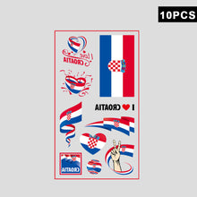 Load image into Gallery viewer, 10 Sheets National Flag Temporary Face Stickers for Football Soccer Sports Games Fan Parties Gatherings Face Tattoo Stickers
