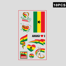 Load image into Gallery viewer, 10 Sheets National Flag Temporary Face Stickers for Football Soccer Sports Games Fan Parties Gatherings Face Tattoo Stickers
