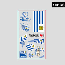 Load image into Gallery viewer, 10 Sheets National Flag Temporary Face Stickers for Football Soccer Sports Games Fan Parties Gatherings Face Tattoo Stickers

