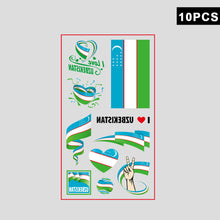 Load image into Gallery viewer, 10 Sheets National Flag Temporary Face Stickers for Football Soccer Sports Games Fan Parties Gatherings Face Tattoo Stickers
