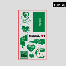 Load image into Gallery viewer, 10 Sheets National Flag Temporary Face Stickers for Football Soccer Sports Games Fan Parties Gatherings Face Tattoo Stickers
