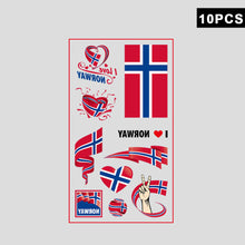 Load image into Gallery viewer, 10 Sheets National Flag Temporary Face Stickers for Football Soccer Sports Games Fan Parties Gatherings Face Tattoo Stickers
