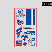 Load image into Gallery viewer, 10 Sheets National Flag Temporary Face Stickers for Football Soccer Sports Games Fan Parties Gatherings Face Tattoo Stickers
