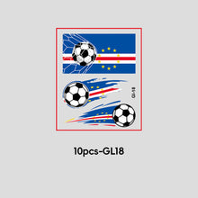 Load image into Gallery viewer, 10 Sheets Temporary Football National Flag Face Stickers Football Soccer Sports Games Fan Parties Gatherings Face Tattoo Stickers
