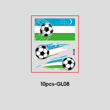 Load image into Gallery viewer, 10 Sheets Temporary Football National Flag Face Stickers Football Soccer Sports Games Fan Parties Gatherings Face Tattoo Stickers
